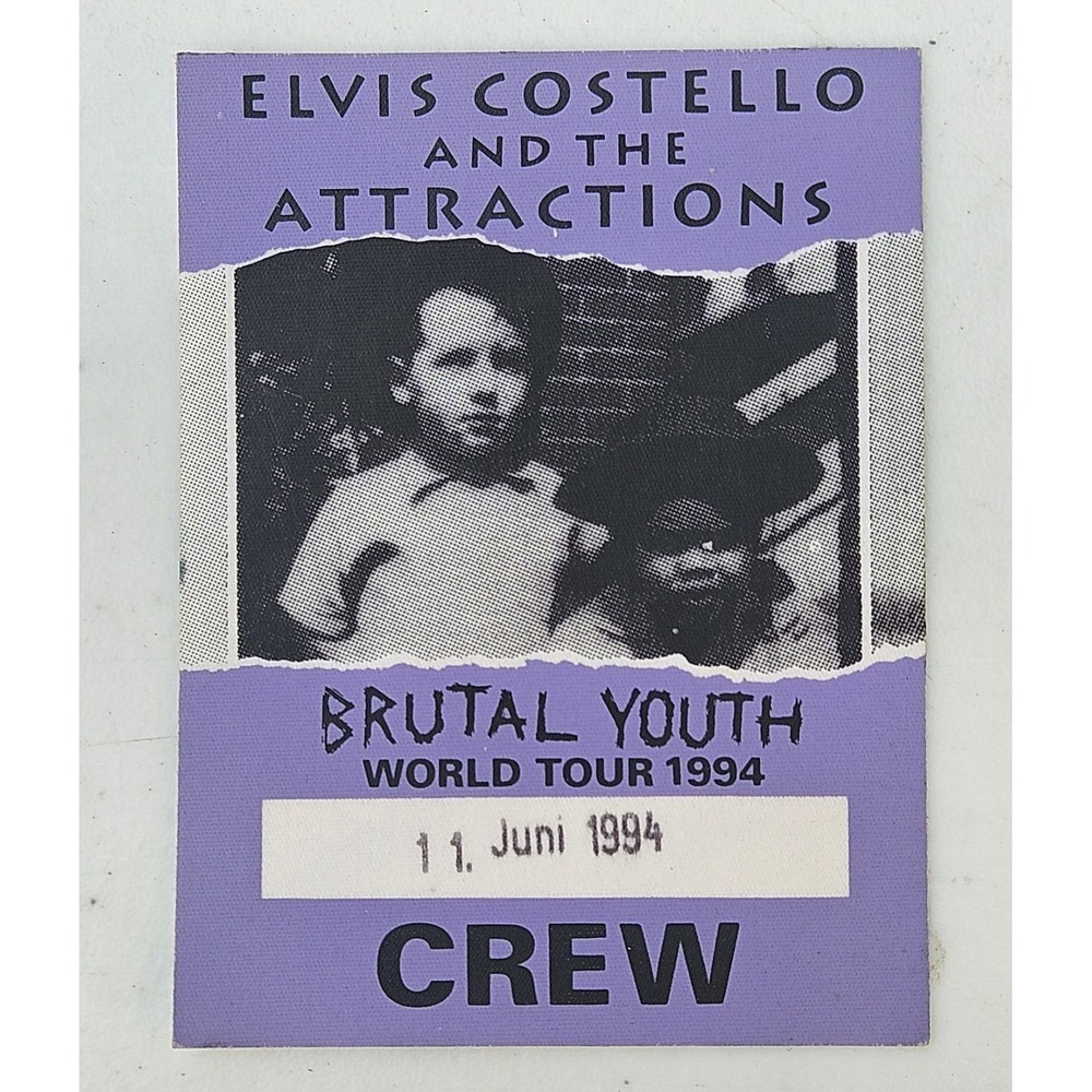Elvis Costello Backstage Radio Pass Brutal Youth Tour June 11, 1994 Jones‎ Beach